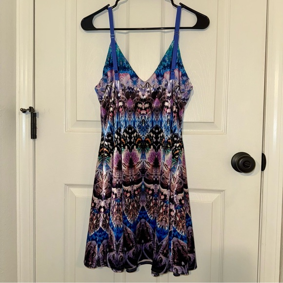 NWOT Blackmilk Butterfly Ink Velvet Mini Strappy Dress Size L - Picture 6 of 8